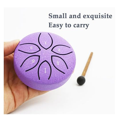 3-Inch 6-Tone Steel Rain Drum – Compact Harmonic Tool for Serenity(A1) - color: A1