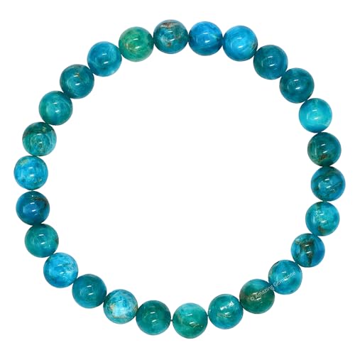 Amazing Gemstone Crystal Bracelet for Women Men's Gifts - Protection Healing Crystal Bracelet - 8mm Gemstone Beaded Stretchable Bracelet Pulseras Para Hombres Mujer Stocking Stuffers Mothers Day Gift (Apatite) - color: Apatite