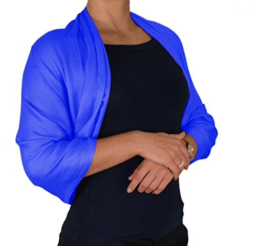 Peach Couture Women’s Pashmina Shawl Wrap – Warm Long Large Scarf for Evening Dress, Bridesmaid, Wedding & Bridal Wear - color: Blue