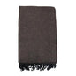 Open Road Goods Solid Color Mexican Yoga Blanket – Large Handwoven Throw for Yoga, Beach, Camping or Home – Soft and Durable Cotton Blend - color: Dark Brown