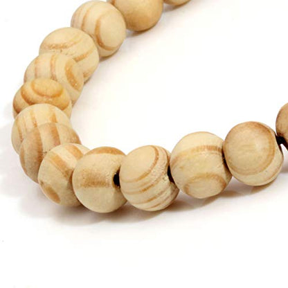 Wooden Bracelet for Women Men Mala Natural Beads for Prayer Energy Healing Cuff Wristband