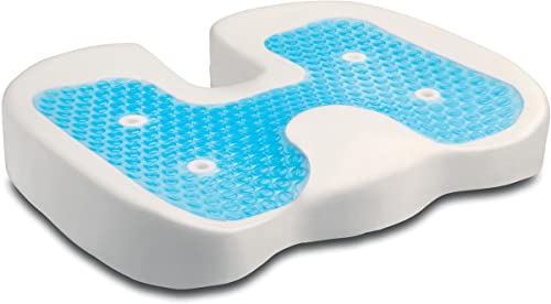 Kensington Cooling Gel Seat Cushion, Ergonomic Cooling Gel Memory Foam Seat Rest for Office Chairs, Car, Home & Travel – Black (K55807WW)