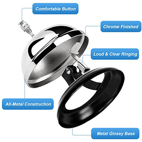Yexiya 48 Packs Call Bell 3.35 Inch Diameter with Metal Anti-rust Construction Service Bell for Hotels, Schools, Restaurants, Reception Areas, Hospitals, Warehouses