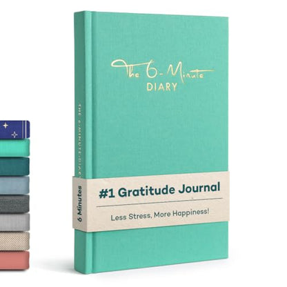 6-Minute Diary – 3-Million-User Gratitude Journal for Women & Men with Prompts – Guided Self Care Book Based on Positive Psychology – Daily Manifestation - color: Turquoise