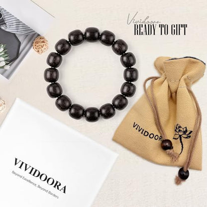 Meditaiton Men Beaded Bracelets, Handmade Sandalwood Mala Beads, Buddhist Prayer Red Wood Bracelets, Comfortable for Daily Wear Yoga Gift for Men - color: 13x14mm Bead