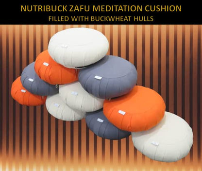 NutriBuck® Buckwheat ZAFU Meditation Cushion Filled with Buckwheat Hulls (Orange)