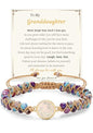 Gifts for Daughter Granddaughter, To My Mom Grandma Wife Girlfriend Sister Jasper Heart Bracelets Birthday Graduation Anniversary Christmas Stocking Stuffers Valentines Mothers Day Jewelry - style: 3.Gift To My Granddaughter2: Purple Beads