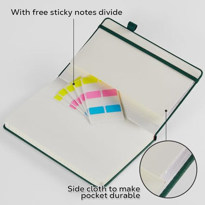 2 Pack Lined Journal Notebook, A5 (5.7"x8.4") Journaling Notebooks for Women Men Writing Work, Black Leather Hardcover, 160 Pages, 100GSM Paper, Daily Journal College Ruled, School Office Supplies - color: Black