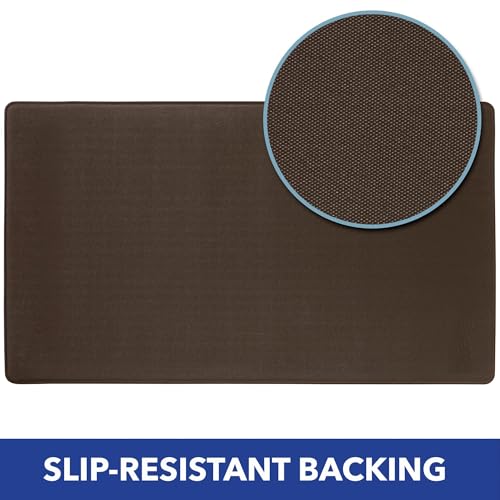 Home Dynamix SoHome Cozy Living Friends and Family Gather Eucalyptus Floral Anti-Fatigue Kitchen Mat, Grey/Yellow, 17.5"x30" - color: Grey/Yellow, size: 30"L x 17.5"W x 0.5"Th