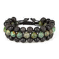 8mm Natural Lava Rock Stone Bracelets for Men, Healing Crystal Essential Oil Diffuser Beads Bracelet Chakra Yoga Energy Anxiety Gemstone Bracelet - color: African Turquoise + Lava Rock + Agate