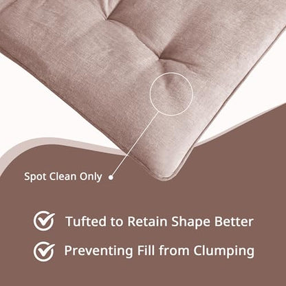Intelligent Design Edelia Foldable Poly Chenille Light Weight Lounge Floor Pillow Cushion Tufted Seat for Meditation, Game Playing, Yoga, Reading with Travel Wrap, 74x27", Blush - color: Blush