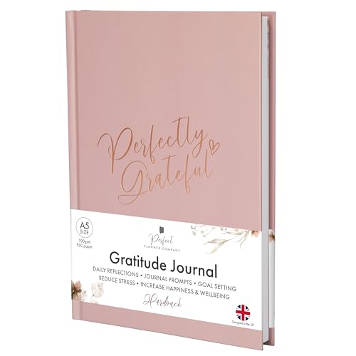 Gratitude Journal - For Gratitude and Daily Reflections - Selfcare Journal for Women and Teenagers - Reduce Stress and Overwhelm. Dusky Pink by Perfect Planner Company - color: Dusky Pink