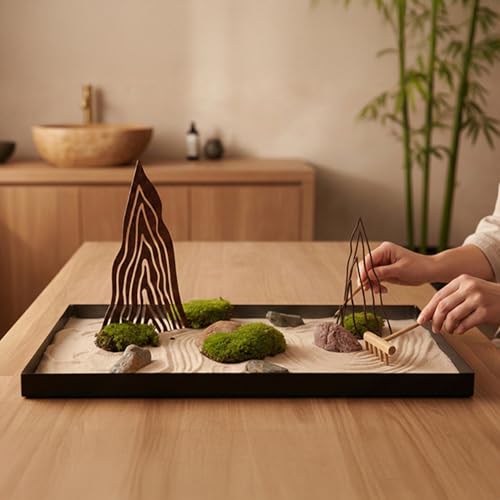 1.6T Corten Steel Korean Zen Garden Decorative Object for Mindful Living (L)
