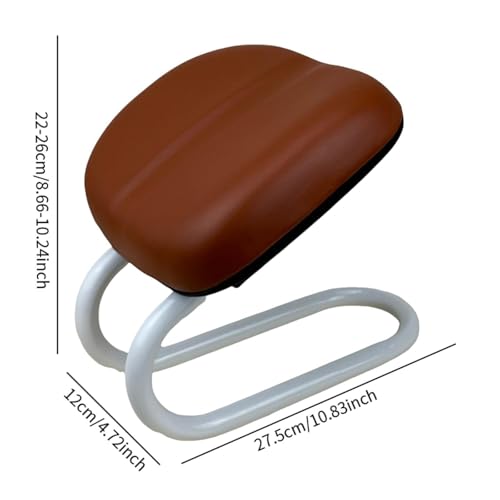 Adjustable Meditation Stool Chair Ergonomic Portable Kneeling Bench Seat for Yoga Prayer Home Use Gift for Women Adults- Brown