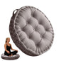 Meditation Floor Pillow, 23.6" Round Thick Cushion with Handle, Velvet Floor Cushion Seat Cushion for Yoga Living Room Tatami, Meditation Cushion for Adults, Light Gray