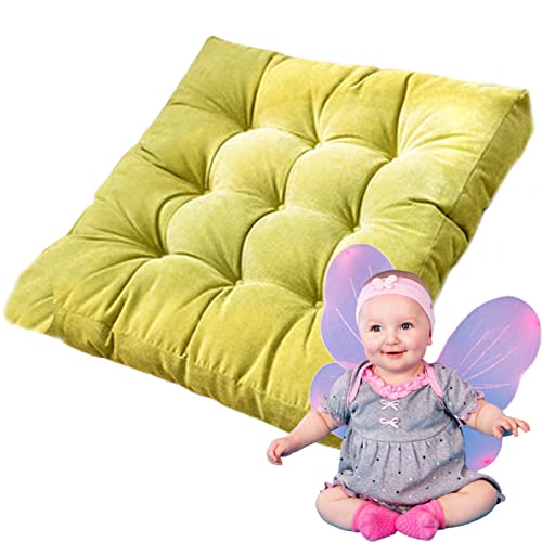 Square Meditation Pillow for Seating on Floor,Solid Thicken Futon Pillow Seat Floor Cushion for Yoga Corduroy Chair Pad (Green 55cm/22in(Set of 1)) - color: Green, size: 55cm/22in(Set of 1)