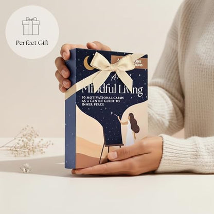 Positive Affirmation Cards for Women – 50 Daily Affirmation Cards for Mindfulness, Self-Care & Confidence | Premium Box + Wooden Stand