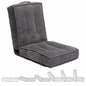 Adjustable Floor Chair with Back Support, 6-Position, Folding Japanese Meditation Tatami Chair, Comfy Gaming Chairs for Adults, Accent Sofa Reading Chairs, Living Room, Bedroom, Dark Grey - color: Dark Grey