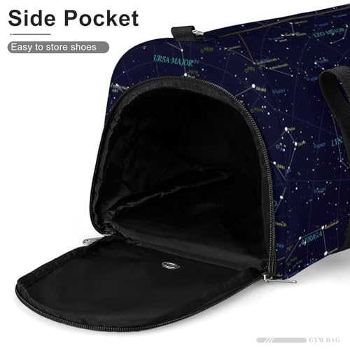 Starry Sky Constellation Large Capacity Portable Fitness Bag, Easy to Carry - color: Starry Sky Constellation