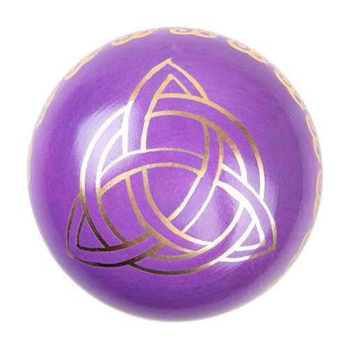 Tibetan Singing Bowl Set - 4" Easy To Play Authentic Handmade For Meditation Sound 7 Chakra Healing By HIMALAYAN BAZAAR (Purple, 4") - color: Purple