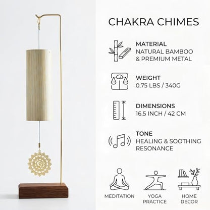 Handmade Bamboo Meditation Wind Chime/Superbly pleasant to the ear/Instantly calms the mind/Perfect for Christmas/Birthdays/Mother's Day/Housewarming/The Gift of Breathable Peace