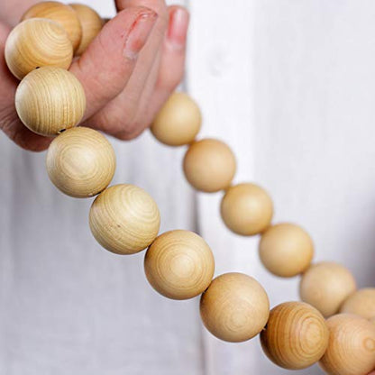 Zen Dear Unisex Thuja Sutchuenensis Wood Beads Wooden Bracelet Necklace Prayer Mala Wristband Bracelet - style: 20mm 21 Beads Boutique