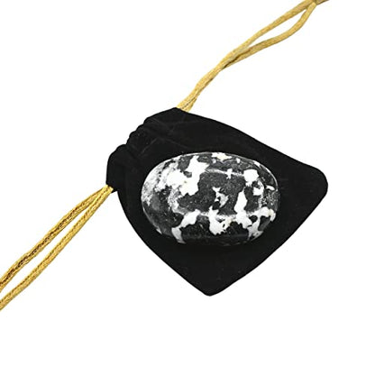 Amazing Gemstone Black and White Tourmaline Crystals and Healing Stones - Large Palm Stone Crystals Piedra - Crystal for Good Luck, Positive Energy, Meditation - Unique Stocking Stuffers, Gifts Women - color: Black & White Tourmaline