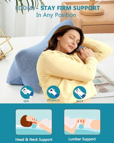 Adjustable Buckwheat Neck Pillow for Back Sleepers – Cylinder Cervical Support Bolster Relieves Neck Pain, Cooling Fill, Roll Pillow Ideal for Office Nap, Travel Home, 6"x15", Blue - color: Petal-blue
