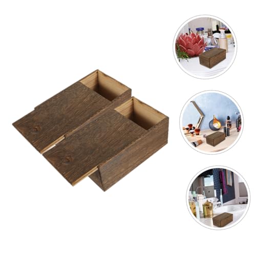 Uonlytech 2pcs Storage Box Sliding Lid Compact Jewelry Organizer for Trinkets and Keepsakes Lightweight and Design for Home Travel Storage