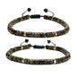 Mixed Gemstone Adjustable Braided Beaded Bracelet for Women, 2x4mm Heishi Disc Natural Healing Stone Summer Beach Jewelry, Yoga Gift for Her - color: Dragon Blood Jasper
