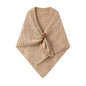 WaJuemy Pashmina Shawl Wraps for Women Cross Sweater Shawls and Wraps Cardigan Cape Front Poncho Knit Cashmere Sweater Shawl - color: 09 Khaki L
