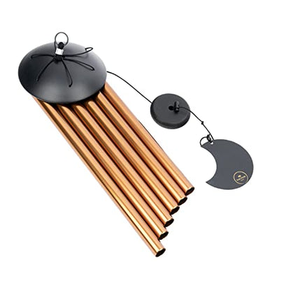 Moon Meditation Chimes for Relaxing Sound Healing, 2-YEAR WARRANTY - color: Bronze, size: Medium, style: Set