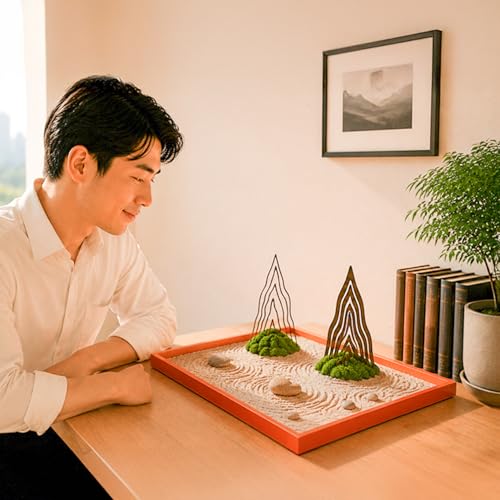 1.6T Corten Steel Korean Zen Garden Decorative Object for Mindful Living (S)