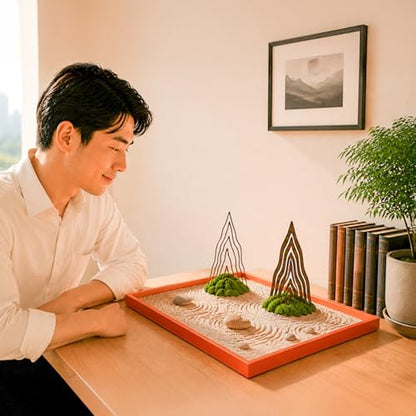 1.6T Corten Steel Korean Zen Garden Decorative Object for Mindful Living (S)