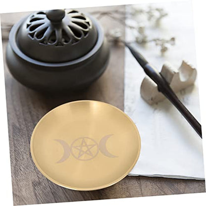 GLEAVI 2pcs Pentacle Altar Candle Holder Tray for Tealight Candles Elegant Decorative Plate for Ceremonies and Home Decor