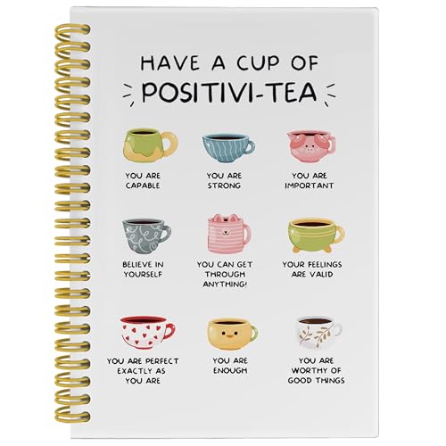 Funny Positive Affirmations Mental Health Journal, Mental Health Gifts, Therapy Journal Notebook for Mental Health, Mental Health Journal for Women, Spiral Notebook 5.5x8.3 with 164 Pages