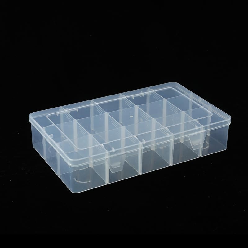 Kamay's Adjustable XL15 Compartment Slot Plastic Craft Storage Box Thick Hard Plastic Hobby Craft Storage Box Case With Snap Lock Ideal For Small Items… - style: XL15 Compartment Slot