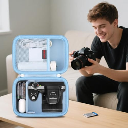 Elonbo Carrying Case for KODAK PIXPRO AZ528/ AZ255/ AZ405/ AZ425/ AZ401 Digital Camera, Kodak PIXPRO Astro Zoom Vlogging Camera Hard Travel Storage Bag, Mesh Pocket fits Battery Cable, Blue - color: Blue