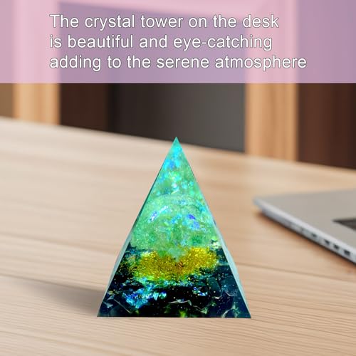 Tree of Life Orgone Pyramid,Natural Green Strawberry&Obsidian Orgonite Healing Crystal Pyramid,Crystal Stone Positive Reiki Energy Generator Collection Wealth Lucky Meditation Tool(6cm) - color: Black