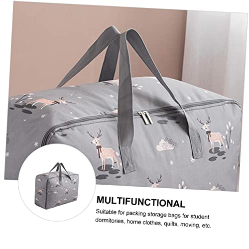 Ciieeo 1pc Quilt Storage Bag Capacity Household Packing Pouch Oxford Cloth Clothes Organizer for Home Dormitory for Grey