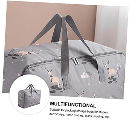 Ciieeo 1pc Quilt Storage Bag Capacity Household Packing Pouch Oxford Cloth Clothes Organizer for Home Dormitory for Grey