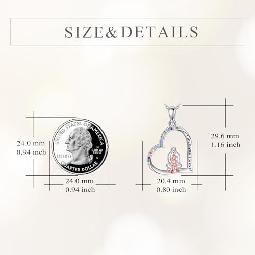 YFN Daughter Gifts from Dad 925 Sterling Silver Daughters Heart Necklace Birthday Christmas - color: Daughter Gifts from Dad