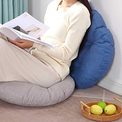 Futon Seat Cushion, Overstuffed Round Tatami Indoor Outdoor Seat Pads Chair Pad, Solid Color Footstool Cushion, not Include Chairs(18inch) (Dark Green) - color: Dark Green