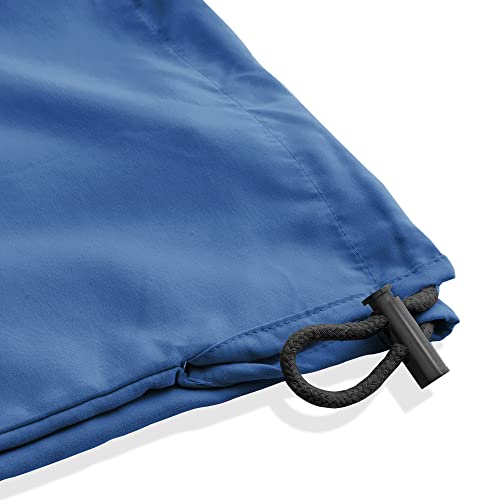 Saloniture Microfiber Cylinder Pillow Case Cover for Massage Table Bolsters - 30 x 9 Inch with Drawstring Closure, Navy - color: Navy