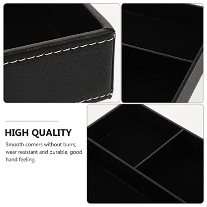 Cabilock Desktop Storage Box 12X7.87X1.69In with Separate Tray Jewelry Organizer Sundry Holder for Keys Accessories and Small Items