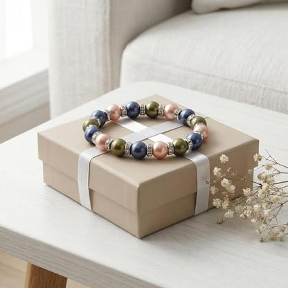 Healing Bracelet For Women Anxiety Crystal Bracelet Chakra Beaded Bracelets Rose Quartz Crystals And Healing Stones Yoga Bead Bracelet Calming Stretch Bracelet Stress Relief Gifts For Women - color: Multi-Shell Bead