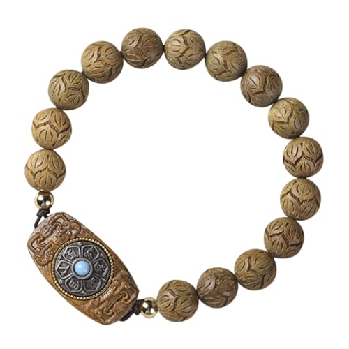 Beavorty Wooden Beads Bracelet for Women Handmade Rosary Jewelry Stylish String Bracelet Durable Natural Design for Everyday Wear present for Loved Ones