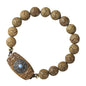 Beavorty Wooden Beads Bracelet for Women Handmade Rosary Jewelry Stylish String Bracelet Durable Natural Design for Everyday Wear present for Loved Ones