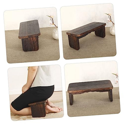 Abaodam Meditation Bench Wooden Stool Non- Portable Folding Zen Stool for Use for Meditation Practices Prayer and Comfortable Seating