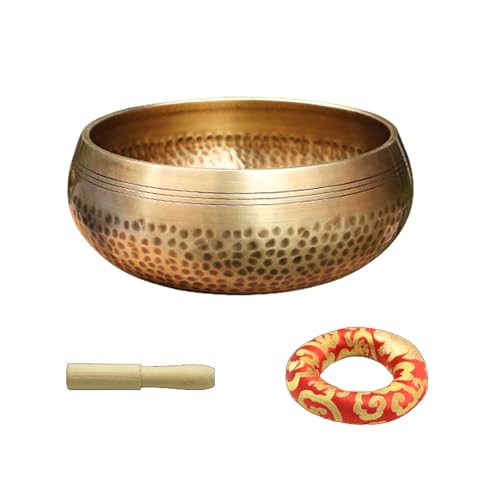Tibetan Singing Bowl with Wood Stick Cushion Sound Bowl Handcraft Yoga Balancing